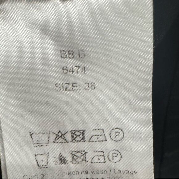 NWT GANNI + NET SUSTAIN pinstriped recycled-twill mini dress - Picture 15 of 16